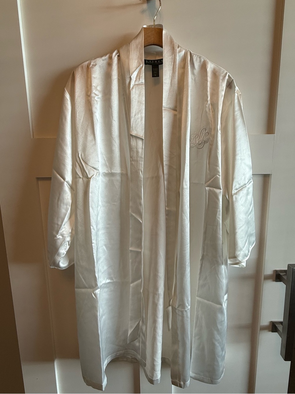 Ralph Lauren White Satin Robe